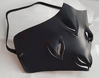 Genuine Leather Motorcycle Mask Unique Design
