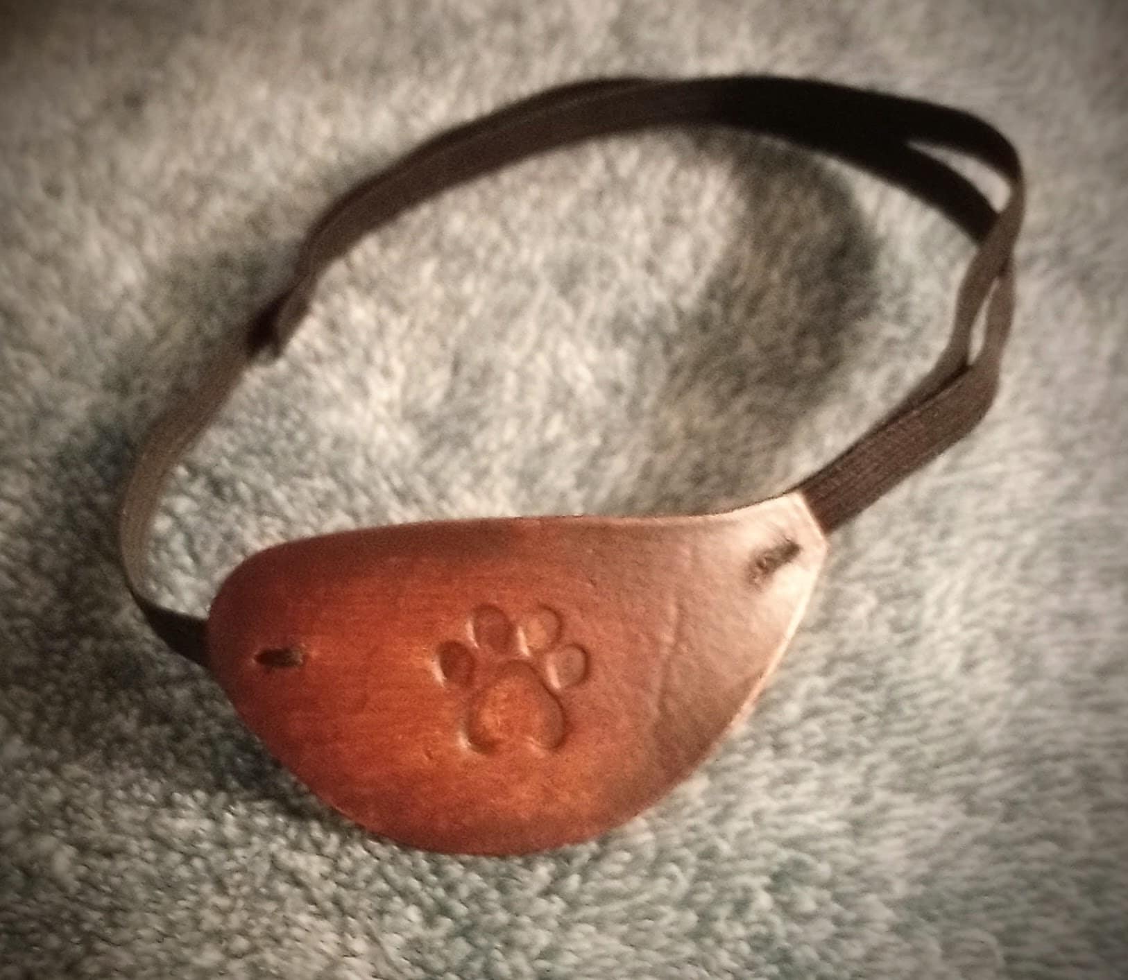 Custom Leather eyepatch for dogs