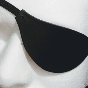 Plain, slim flat leather eyepatch unique  inspired polar charachter