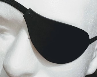 Plain, slim flat leather eyepatch unique  inspired polar charachter