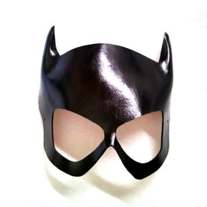 Cat Bat woman Black Leather Mask