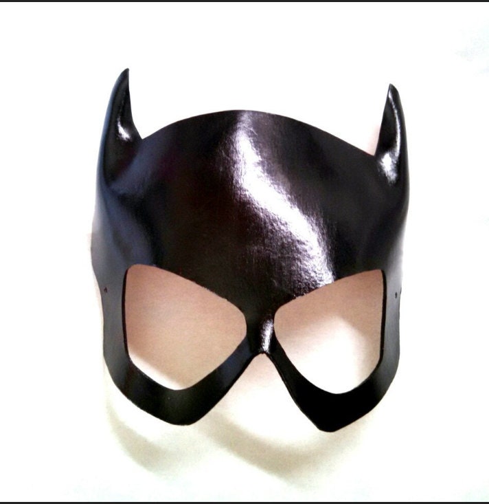 Sexy Black Latex Hero Mask Full Face Hood with Back Zipper Cat Woman Mask  Customize Size Service LM152