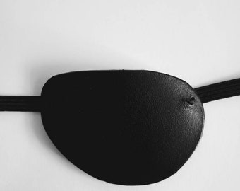 Leather Sky Captain Style Small Flat Eyepatch
