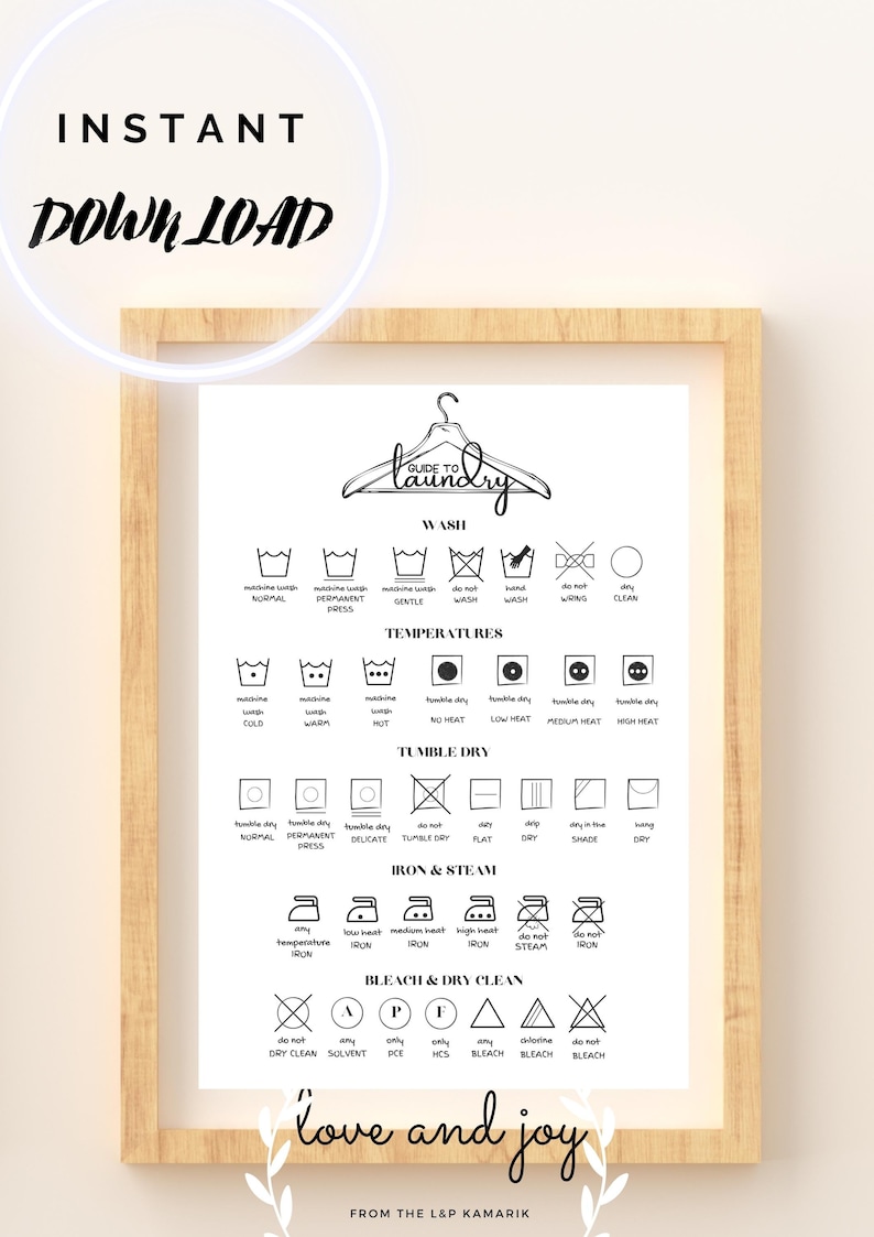 Laundry Sign, Laundry Printable Art, Laundry Print, Laundry Room Decor ...
