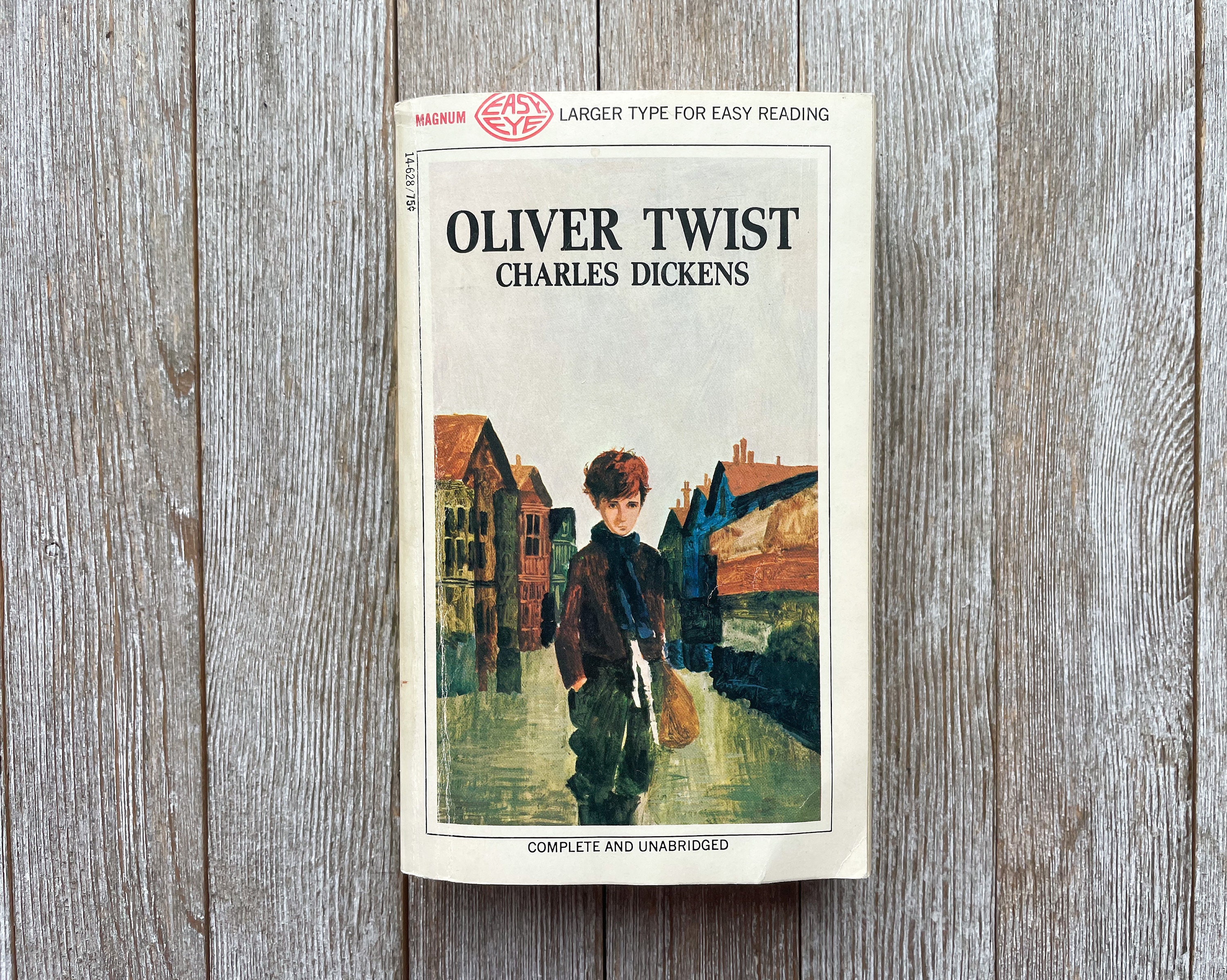  Oliver Twist Title Page - Classroom Library Old Wall Art Book  Cover Print, Great Literary Gifts for Bookish and Book Lovers Best Friend,  11x14 Unframed Typography Book Page Print Poster 