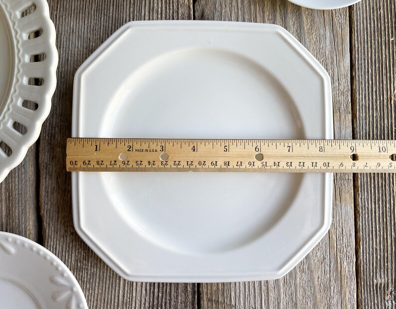 Wall Collection White Plates Set of 8 China Wall Hangings Vintage Wall