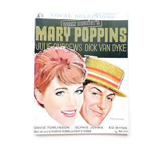 Walt Disney’s Mary Poppins Vocal | 1963 | Vintage Music Book | Paperback