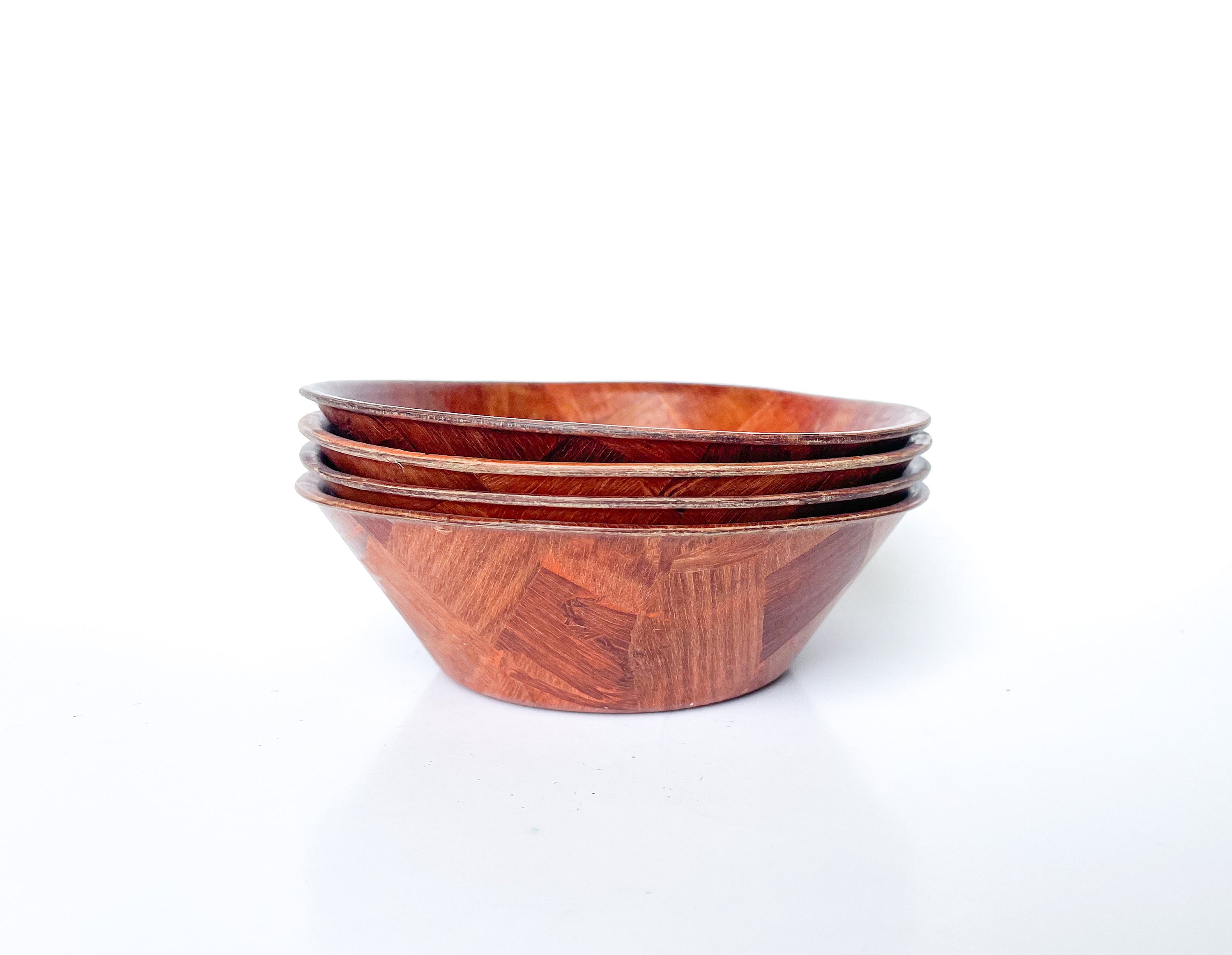 Woven Wood Bowl Set