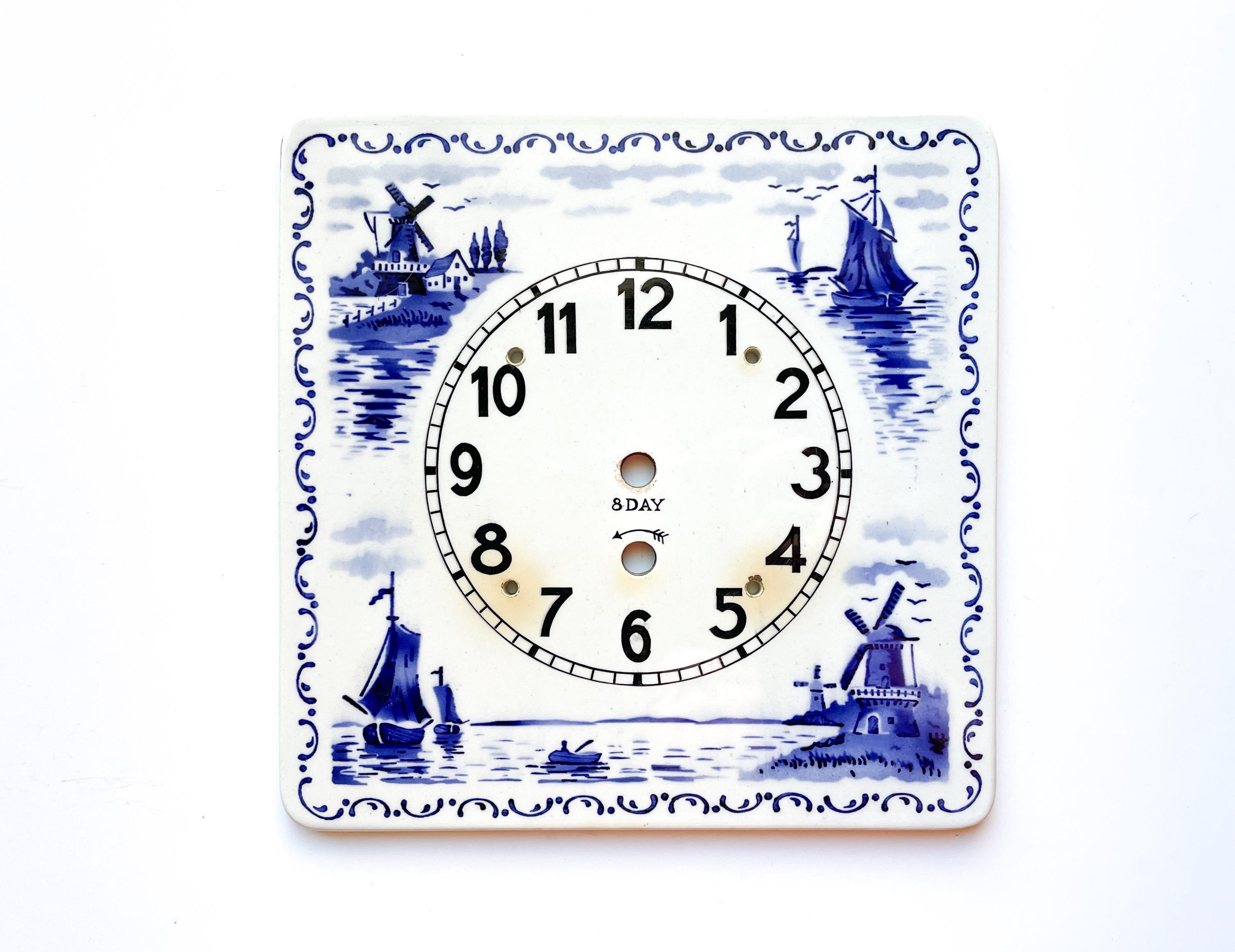 Antique Delft Clock - Etsy