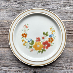 Sweet Flowers Collection Floral Ironstone Dinner Plate | Stoneware | Cottage Chic China | Retro | Tea party