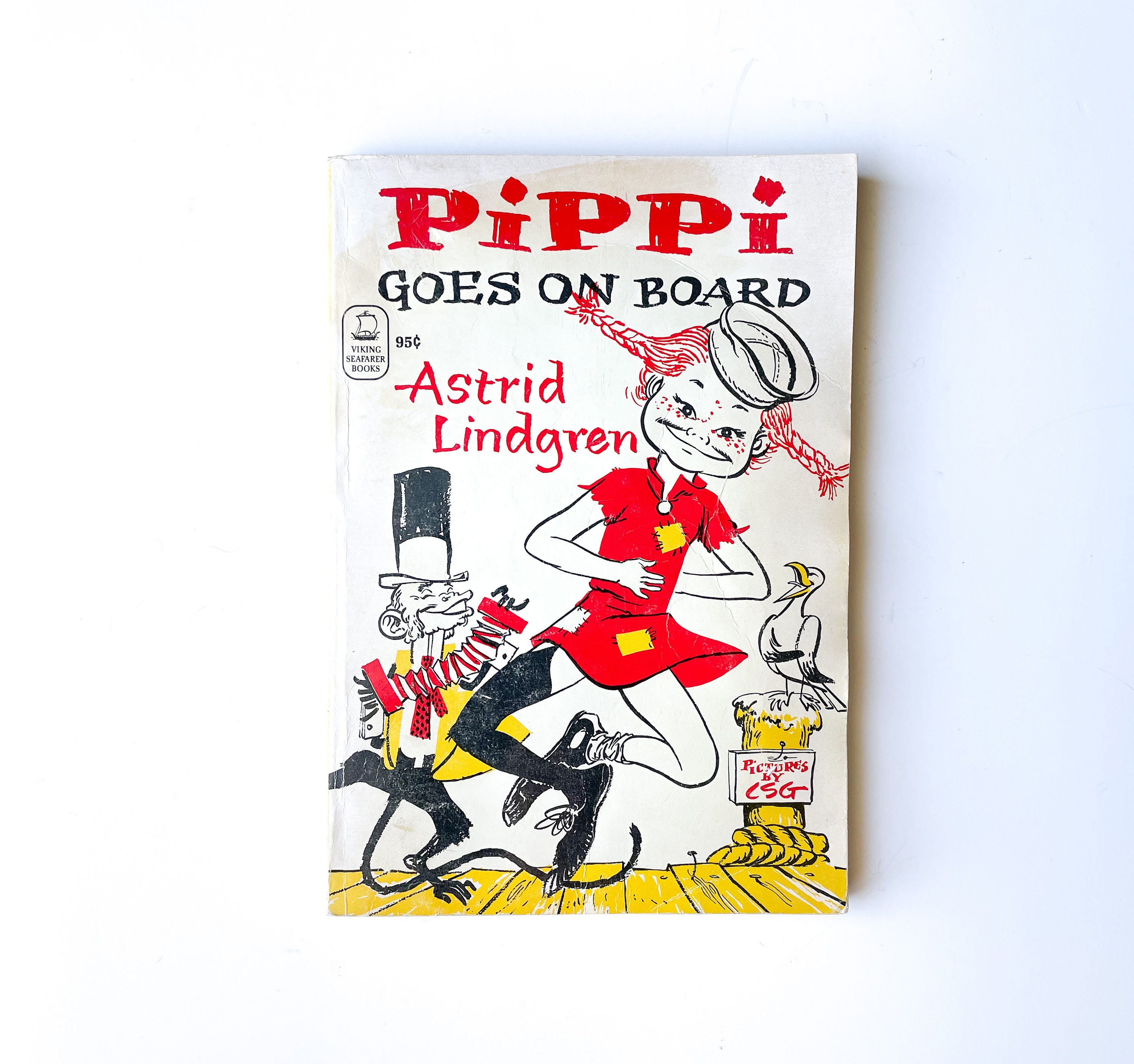 Vintage Children's Books. Pippi Longstocking. Classic Books. Old Books.  Junk Journal Book. Journal Supply. Vintage Ephemera. Book Journal. 