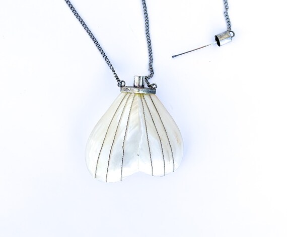 Antique Mother of Pearl Perfume Bottle Necklace |… - image 3