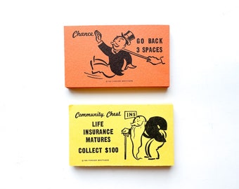 Vintage Monopoly Cards Set of 32 | Community Chest | Chance