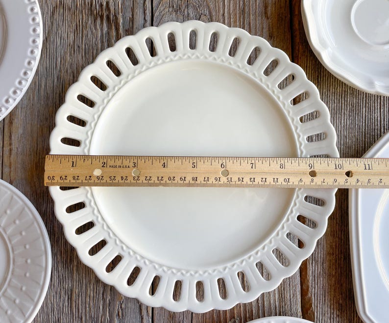 Wall Collection White Plates Set of 8 China Wall Hangings Vintage Wall