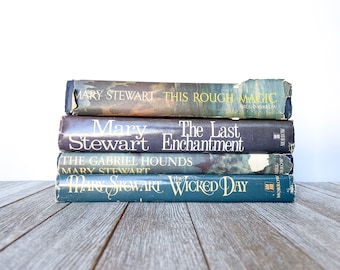 Mary Stewart Books Set of 4 | This Rough Magic | The Last Enchantment | Gabriel Hounds | The Wicked Day | Merlin and King Arthur | Hardcover