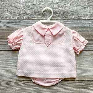 Vee Line Small Baby Outfit Pink | New Condition-Vintage | Up to 12 pounds | Vintage Baby Outfit