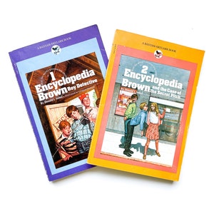 Encyclopedia Brown Set of 2 | Donald J Sobol | Boy Detective | the Case of the Secret Pitch | Book 1 and 2 | Paperback