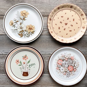 Mismatched Set of 4 Ironstone Dinner Plates Floral Set of 4 | Dinner Plates | Luncheon | Cottage Chic China | Retro | Tea party