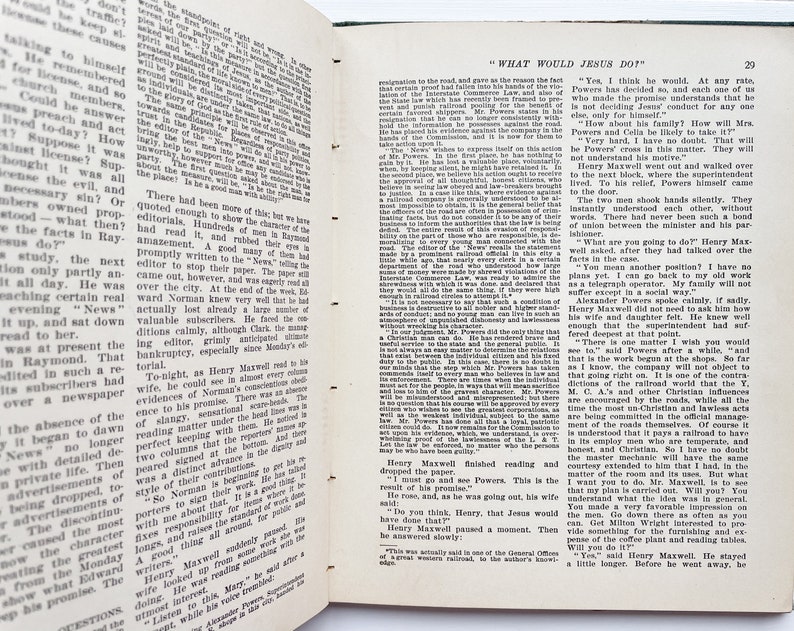 Sur ses traces Par Charles M. Sheldon Belle antiquité 1899 Livre chrétien Relié image 5