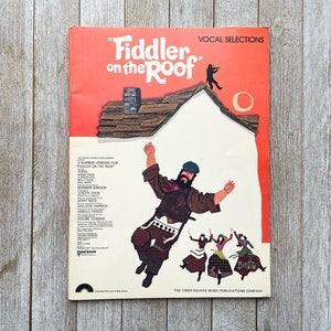 Fiddler on the Roof Vocal Selections | Piano | 1964 | Paperback | Vintage book | Classic