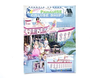 Plastic Canvas Paradise Cruise Ship Annie’s Attic Pattern | 87S77 | 1994 | Paperback m