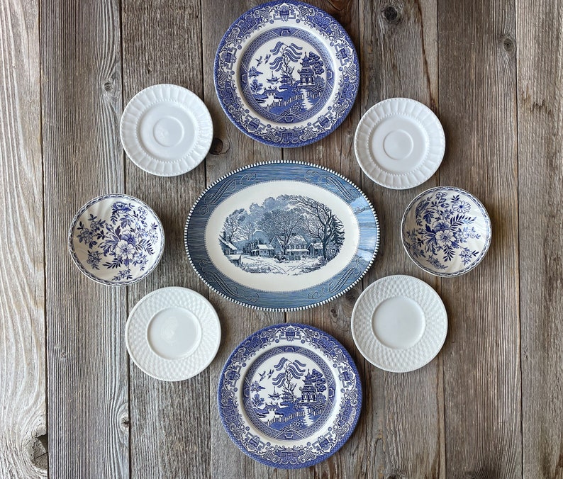 french vintage plates