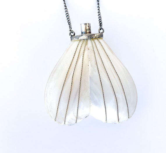 Antique Mother of Pearl Perfume Bottle Necklace |… - image 4