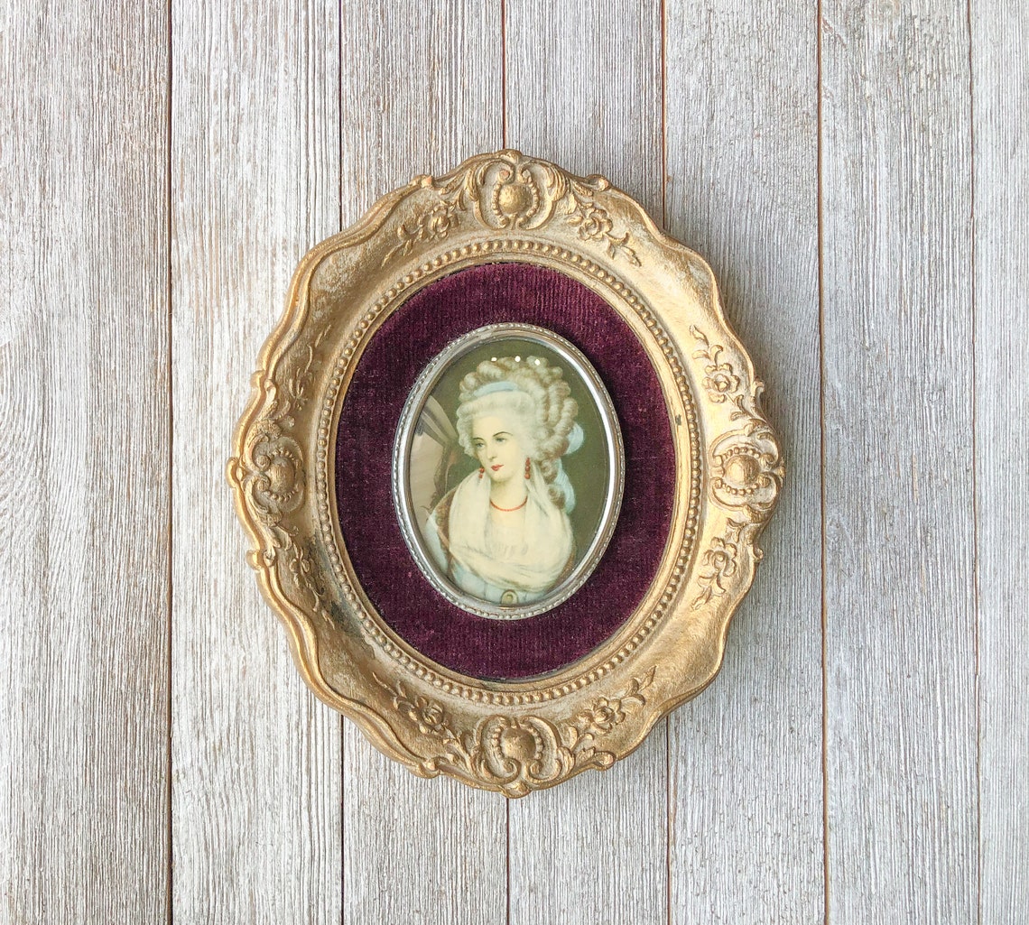 Ornate Gold Framed Cameo Prints With Gold Frame Set of 3 Etsy
