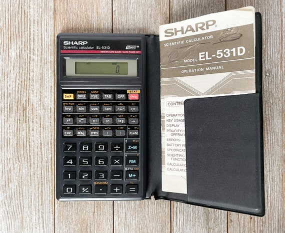 Vintage Sharp Scientific Calculator EL 531D With Manual 1990