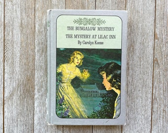 Nancy Drew Vintage Book Twin Thriller Books | Carolyn Keen | Hardcover | The Bungalow Mystery | The Mystery’s at Lilac Inn