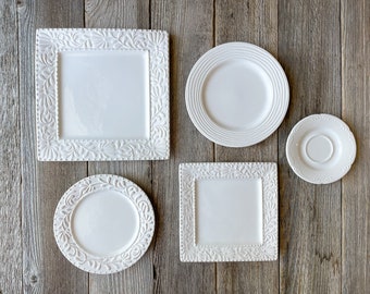White Plate Wall Collection (set of 5) | Vintage China