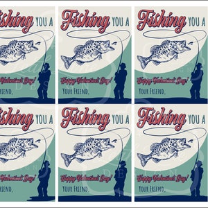 Fishing Valentine Fisherman Classroom Valentine Card Printable ...