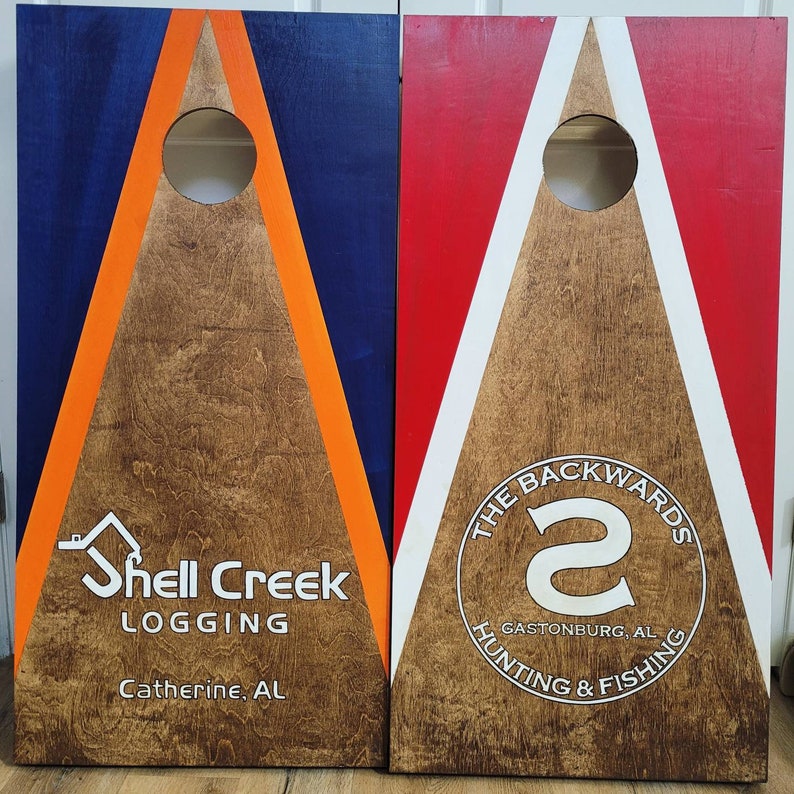 Cornhole Boards, Custom Cornhole with bags, Sports Team, College, House Divided, Lawn Games, Monogram, Military, All Weather, Wedding Games bild 8