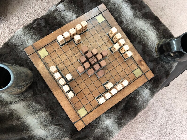 The King's Table board game Hnefatafl ancient viking Etsy