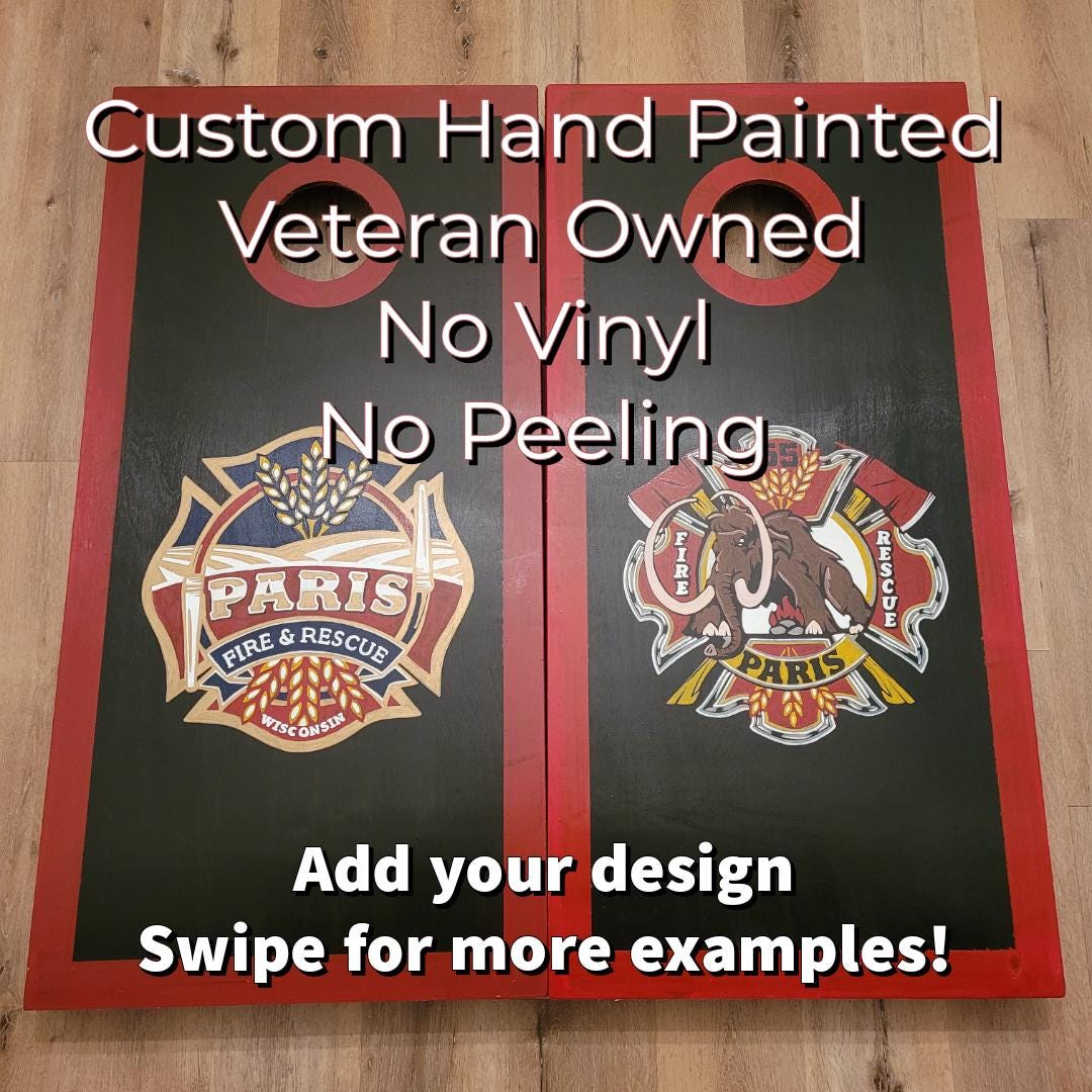 Stanford and Villanova Custom Cornhole Board Set