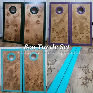 Cornhole Boards, Custom Cornhole with bags, Sports Team, College, House Divided, Lawn Games, Monogram, Military, All Weather, Wedding Games bild 13