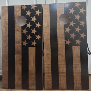 Cornhole Boards, Custom Cornhole with bags, Sports Team, College, House Divided, Lawn Games, Monogram, Military, All Weather, Wedding Games bild 7