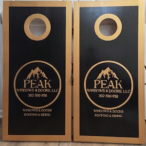 Cornhole Boards, Custom Cornhole with bags, Sports Team, College, House Divided, Lawn Games, Monogram, Military, All Weather, Wedding Games bild 6