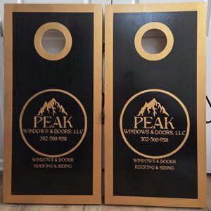 Custom Cornhole Boards, Company logo, Sport, College, House Divided, Monogram, Cornhole Set with Bags, Housewarming Gift image 13