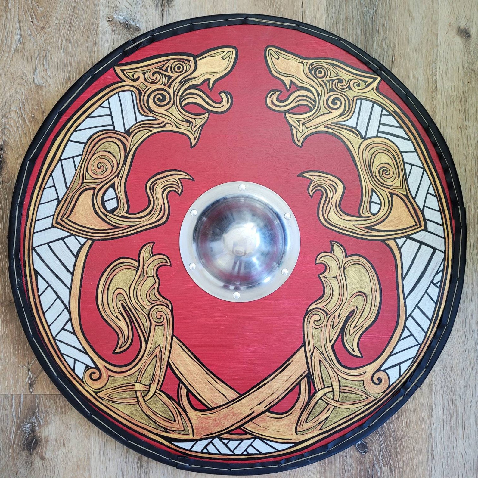 Viking Shield with customizable handpainted design Etsy