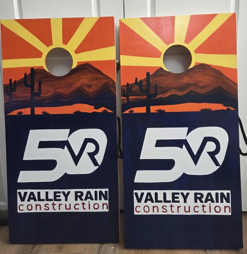 Cornhole Boards, Custom Cornhole with bags, Sports Team, College, House Divided, Lawn Games, Monogram, Military, All Weather, Wedding Games bild 9