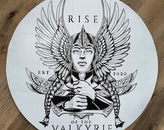 Customizable Flat fronted Viking Shield, message us before purchase if customization is wanted