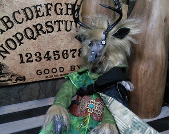 The Wendigo Dark Forest God Handmade Pagan God Doll - Etsy