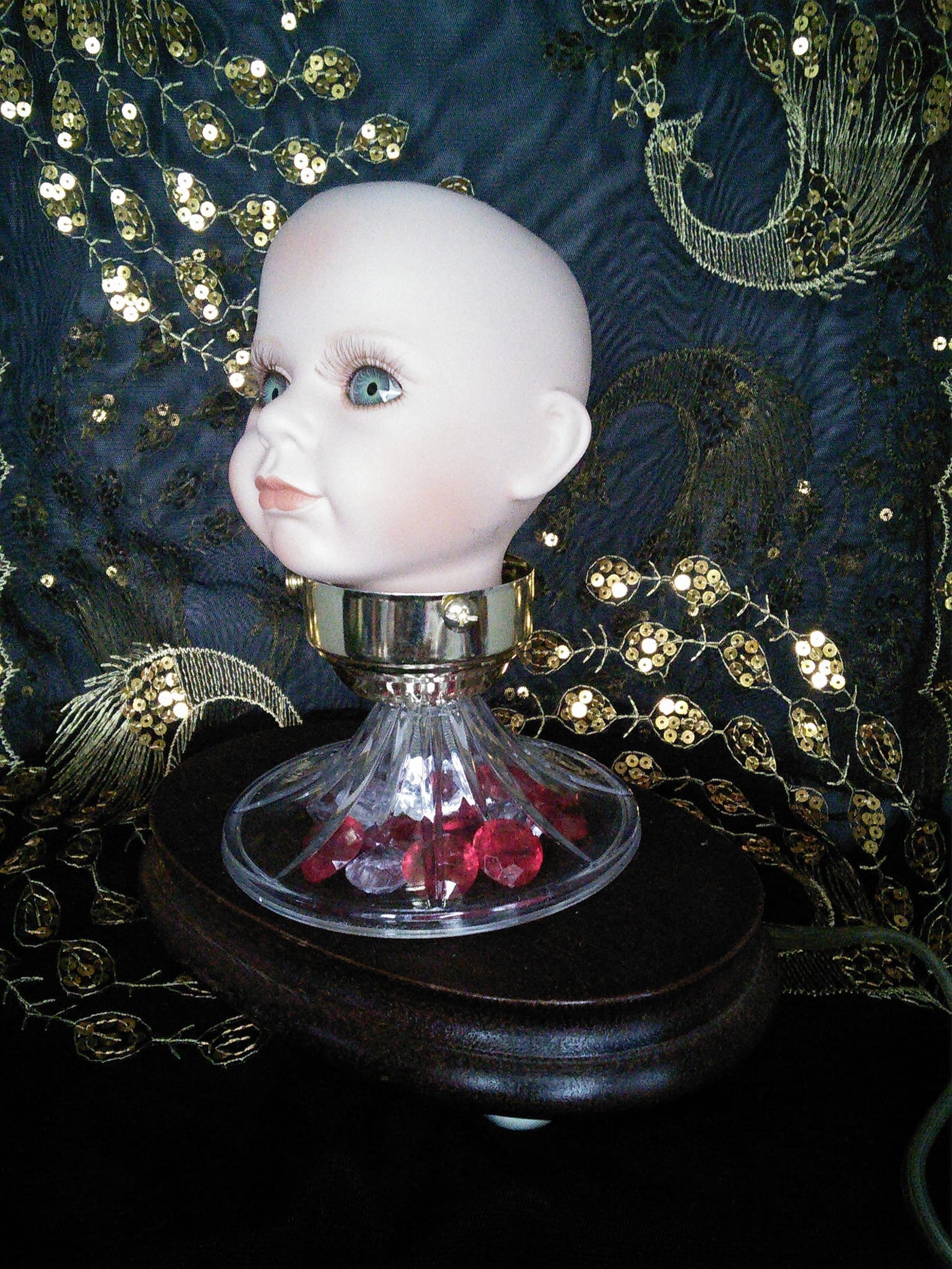 Creepy Porcelain Doll Head Lamp Etsy