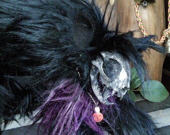 El familiar gato negro dios del bosque oscuro hecho a mano muñeca de dios pagano posable