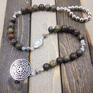 Wicca Prayer pagan Hecate prayer beads, meditation beads, witches ladder nine bead