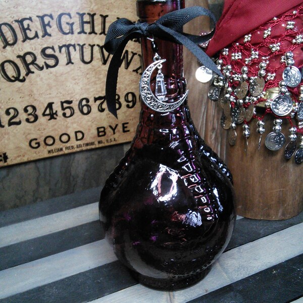 Purple Glass Bottle - Etsy