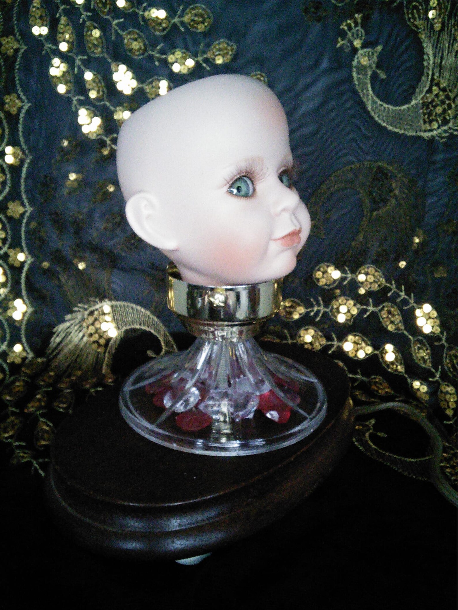 Creepy Porcelain Doll Head Lamp Etsy