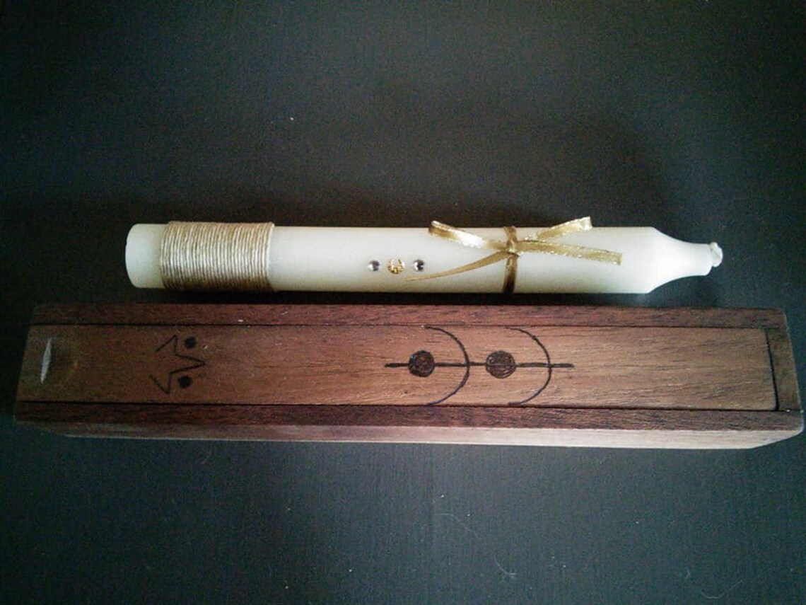 Ceremonial Candle With Presentation Box Etsy