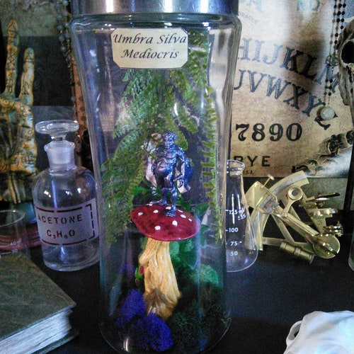 Shadow Mushroom Faerie order lab specimen glass jar